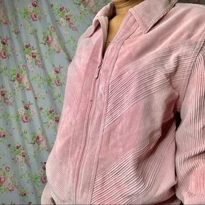 Vintage Soft Pink Corduroy Sports Jacket